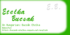 etelka bucsak business card