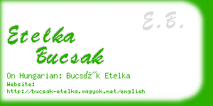 etelka bucsak business card